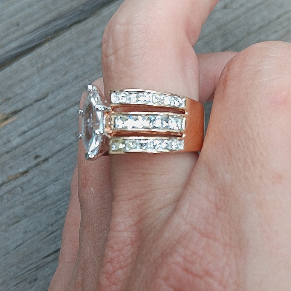 18k GE RSC CZ Ring size 7 - Picture 2 of 10